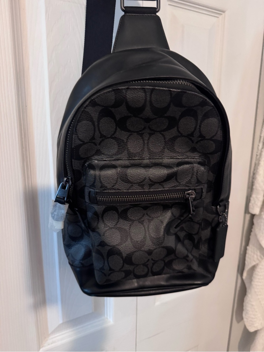 Coach Black Signature Crossbody Sling Bag